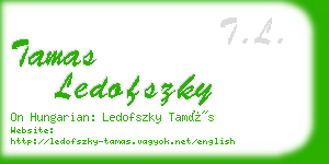 tamas ledofszky business card